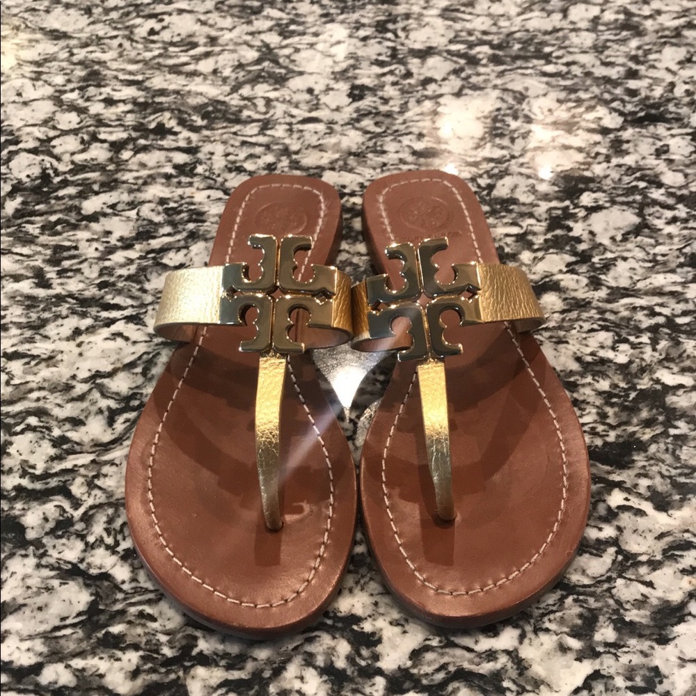SOLD!!!! TORY BURCH GOLD SANDALS